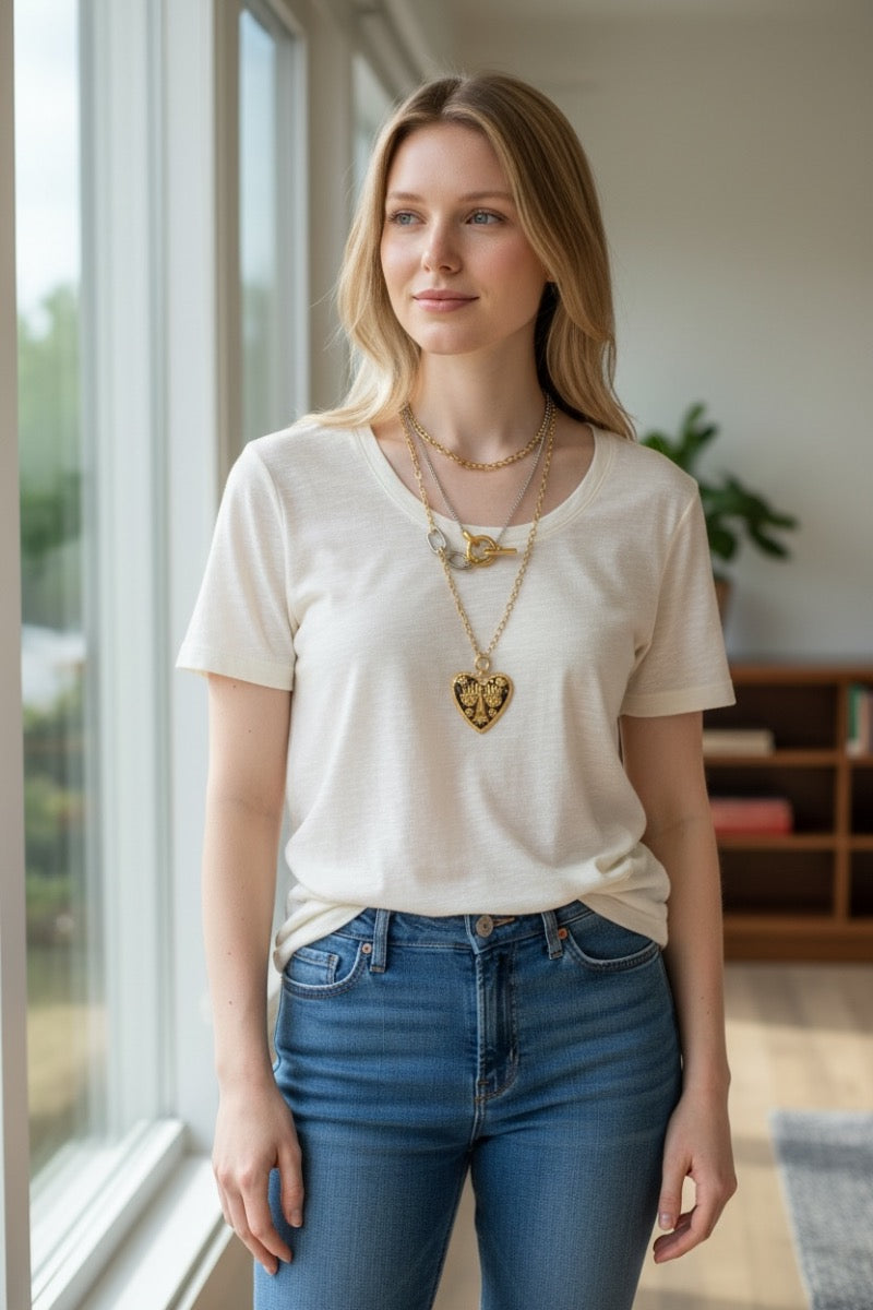 Sienna Layered Heart Statement Set