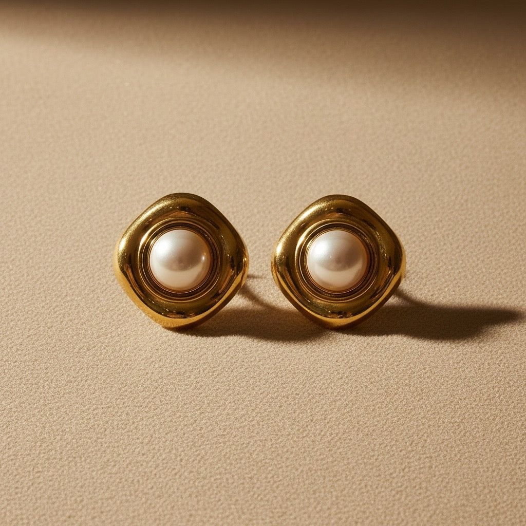 Malaga lux  pearl statement earrings
