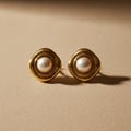 Malaga lux  pearl statement earrings