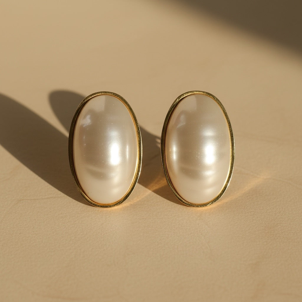 Malaga lux  pearl statement earrings
