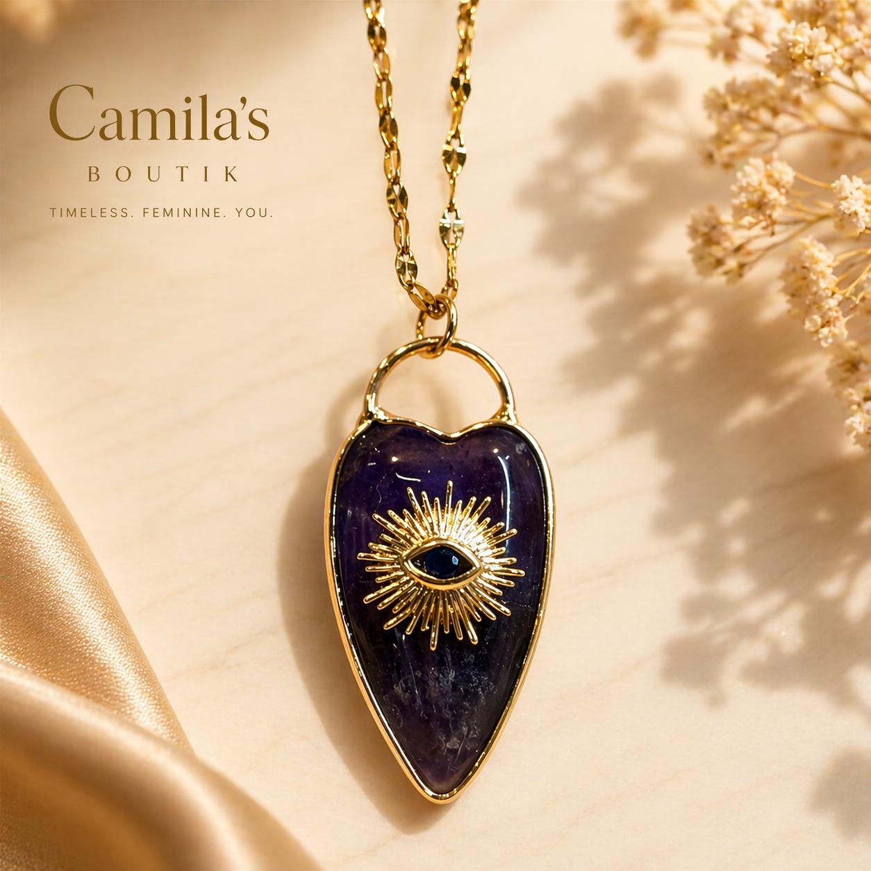 Sienna evil eye necklace