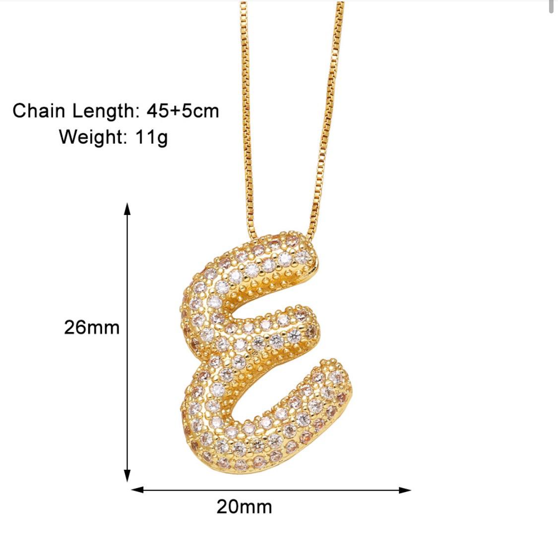 Verona pave initial necklace