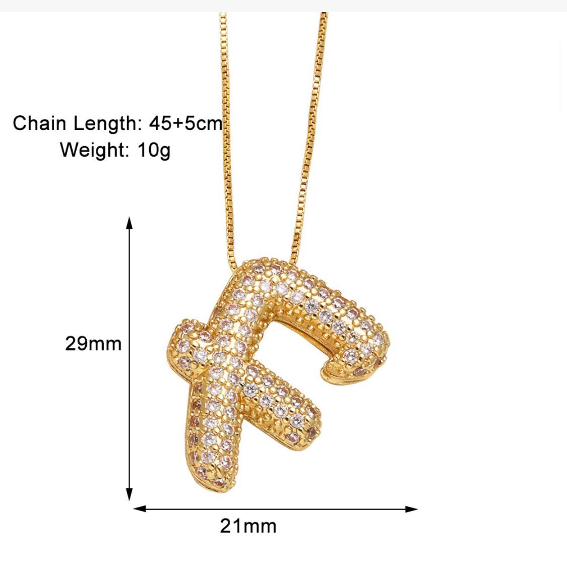 Verona pave initial necklace