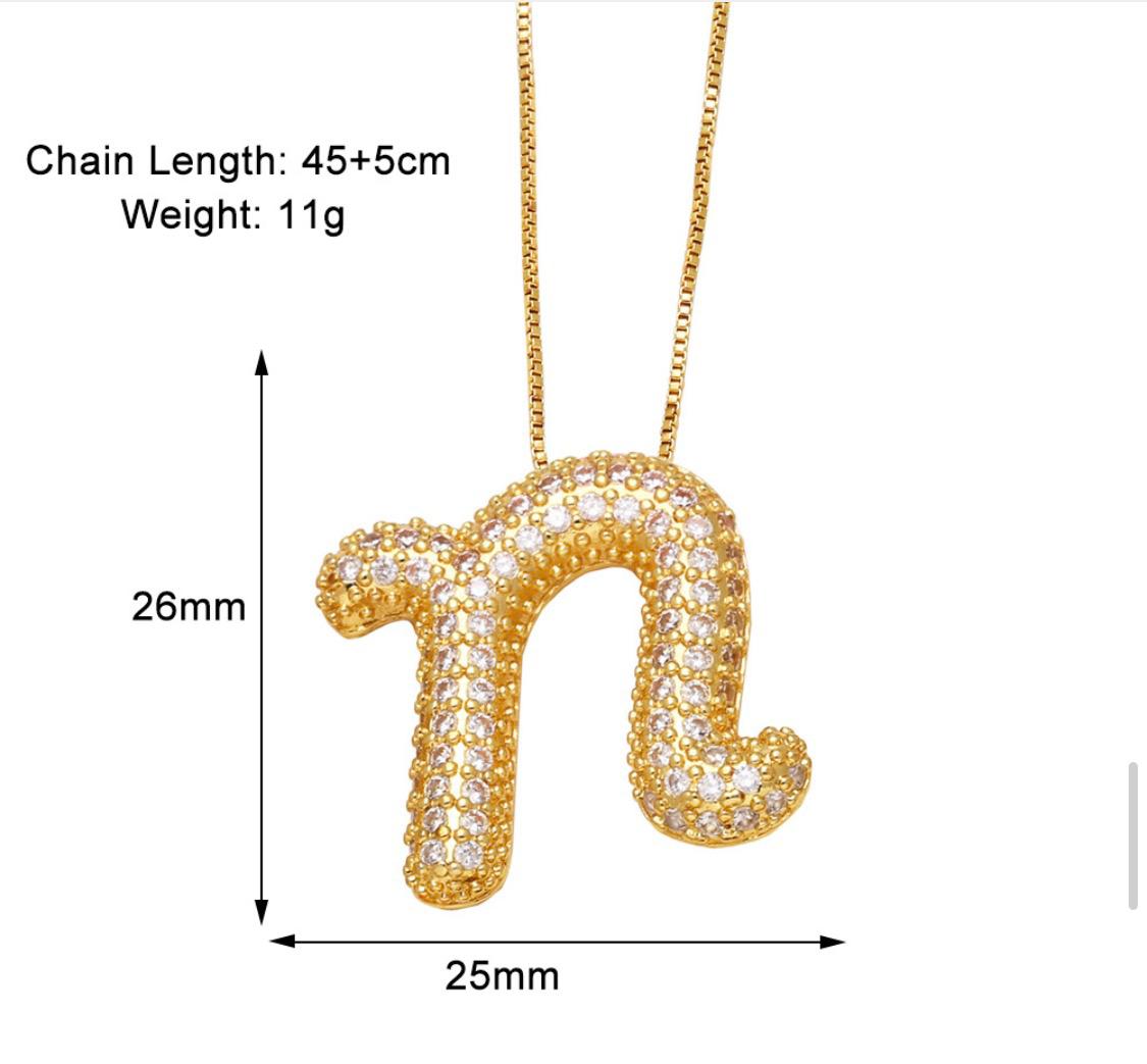 Verona pave initial necklace