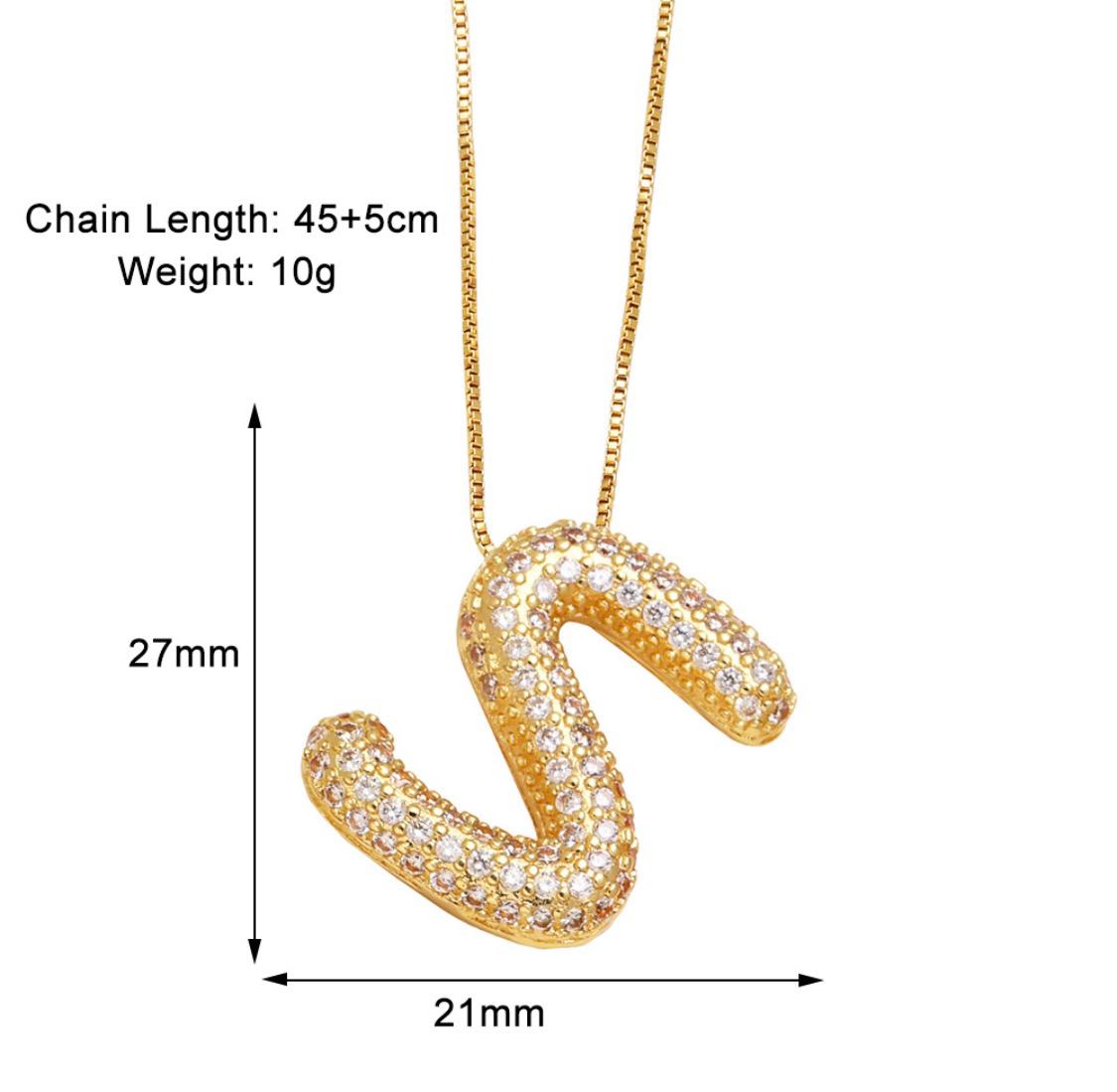 Verona pave initial necklace