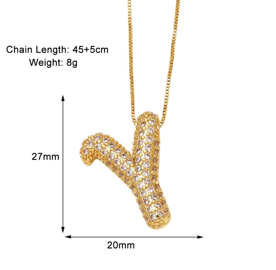 Verona pave initial necklace