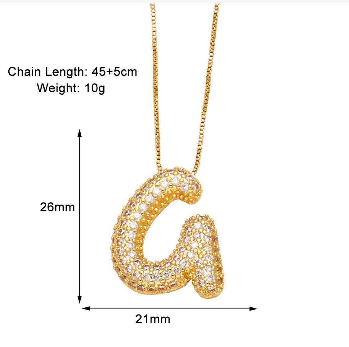 Verona pave initial necklace
